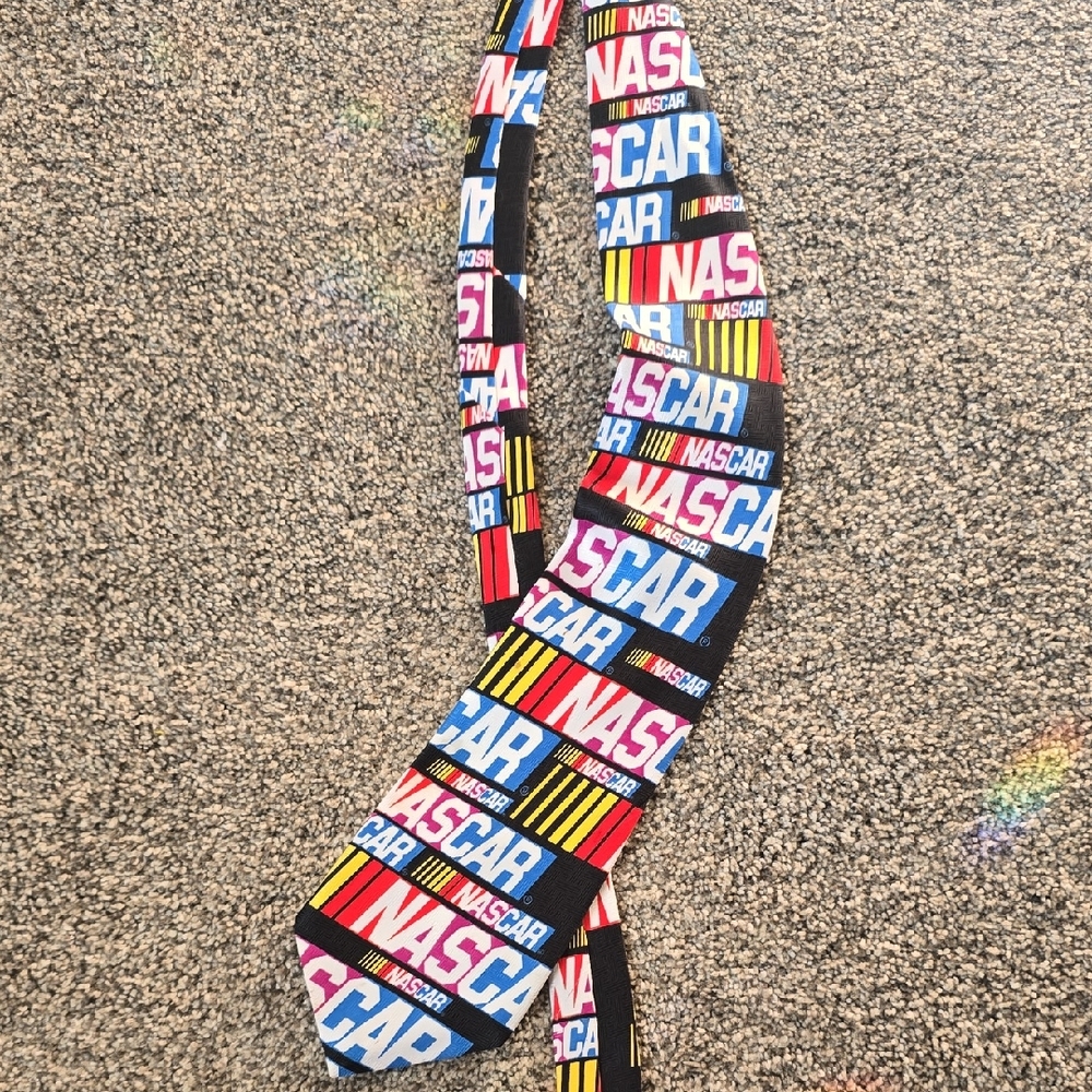 Ralph Marlin NASCAR Logo Tie - Black and Blue